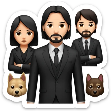 Elinde silah tutan jon wick sticker