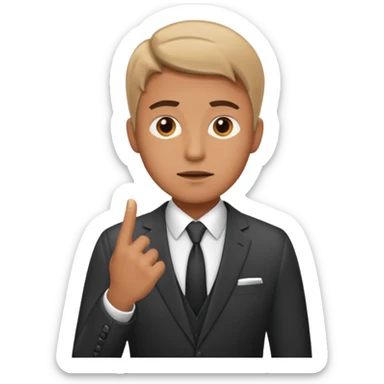 A male customer who has a product service request. sticker