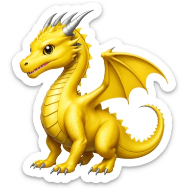 Anime Dragon Android Yellow They/Them sticker