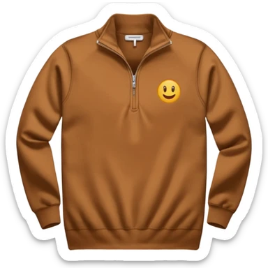 Half zip brown quarter zip sticker