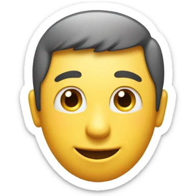 A man who loves eggs and has an egg as a head  sticker