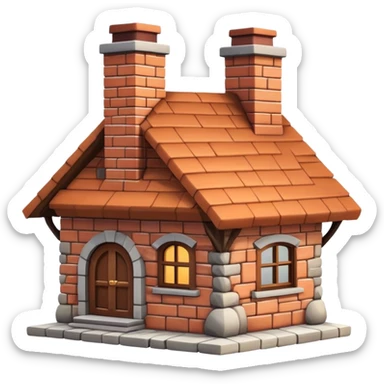 cozy house with a chimney sticker