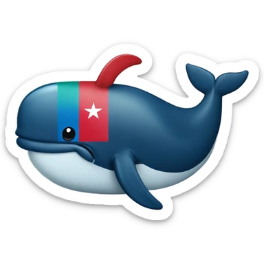 Whale with Azerbaijani flag sticker
