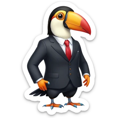 Toucan in a suit sticker