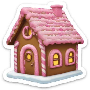 pink gingerbreadhouse sticker