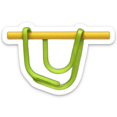 A paper clip making up the word Diffused  sticker