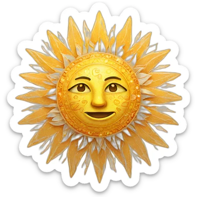 Sun-mandala-diamond sticker
