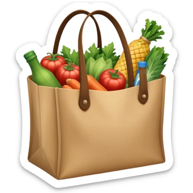 groceries in a bag sticker