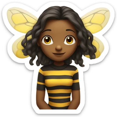 Bumblebee and girl mixed together  sticker