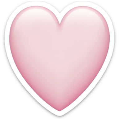 White pink heart ￼ sticker