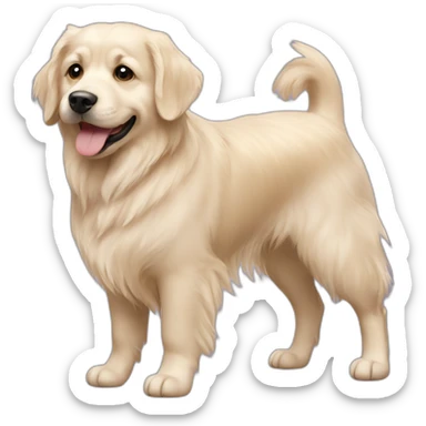 mix between a maltese and a golden retriever sticker