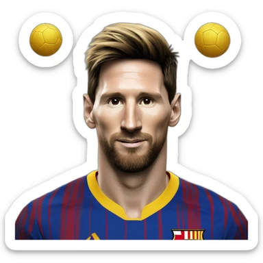 Messi et ces 8 ballon d’or sticker
