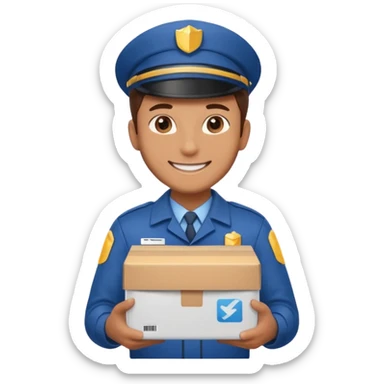 package delivery man sticker