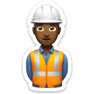 A construction worker sticker