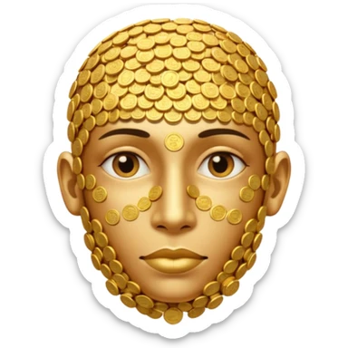 pessoa cabeça de dinheiro  sticker