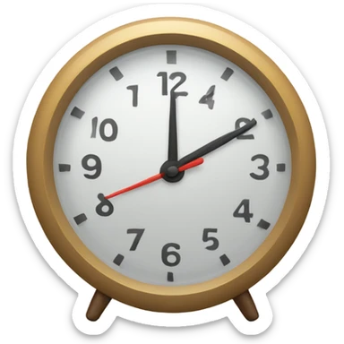 A clock with feet running fast sticker