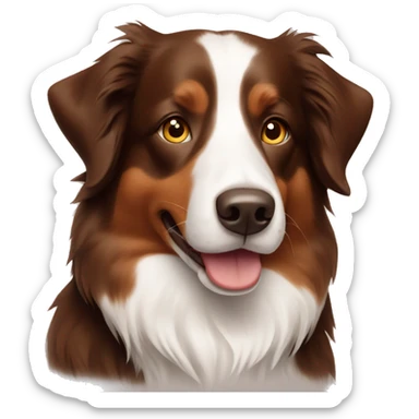 Brown border collie sticker