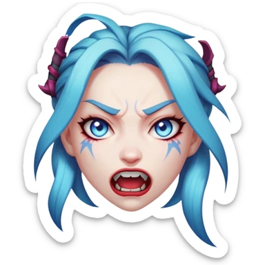 league of legends ___ jinx , angry sticker