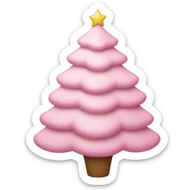Light pink Christmas tree  sticker