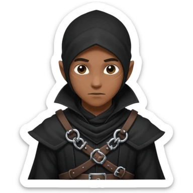 Dungeon and dragons thief in all black sticker