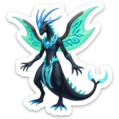 Darkrai-Cresselia-Zygarde-Electrike-Fakémon-fusion, full body sticker