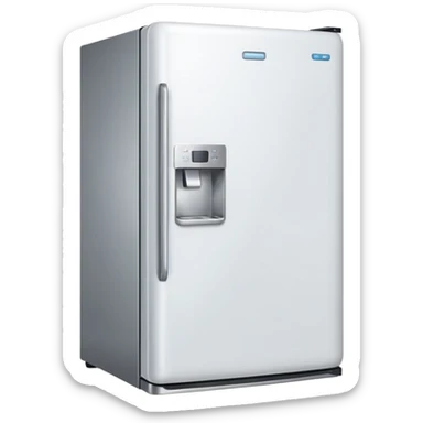 A Twitter-like emoji about a white fridge sticker