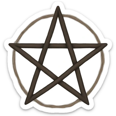 pentagram but tye top 2 corners are curved so i appears as a heart sticker