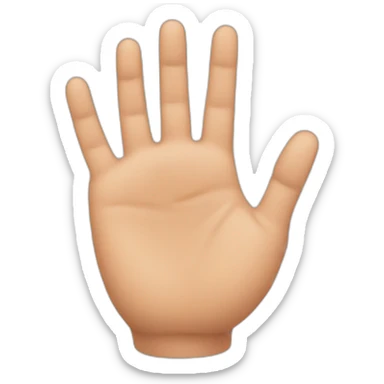one hand with 3 fingers sticker