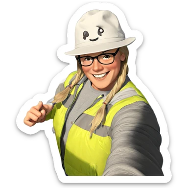 boy in a hat smiling sticker