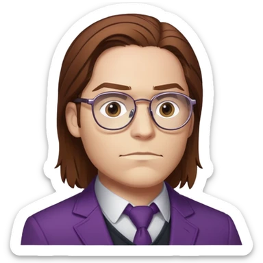 zemo brown hair with glasses marvel from captain america: civil war sticker