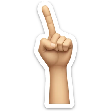 index finger pointing at user sticker