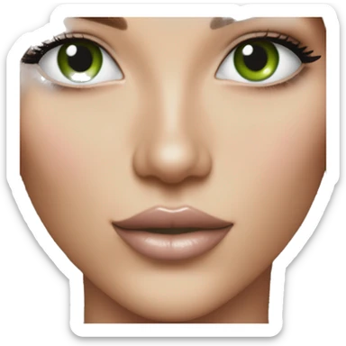 Realistic victoria secret model blonde green eyes  sticker