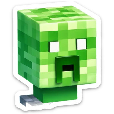 minecraft creeper birthday sticker