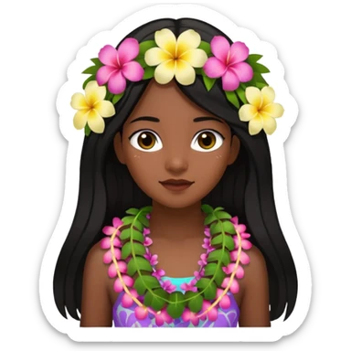 Hawaiian girl sticker