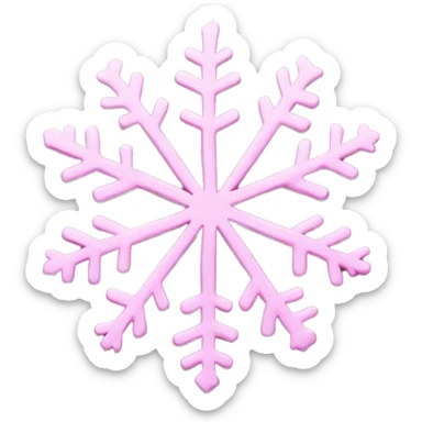 Pink snowflake sticker
