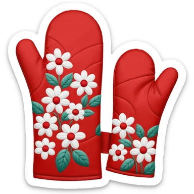 oven mitt print  sticker