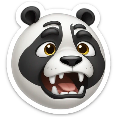 crazy panda sticker