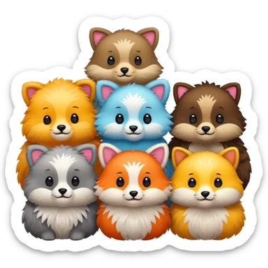 Cute animals sticker