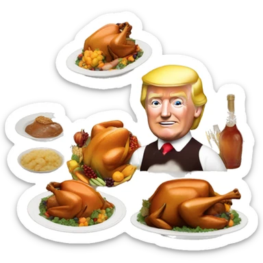 Trump thanksgiving sticker