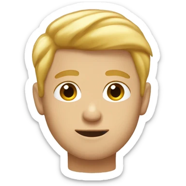 blond man with rizzing face sticker