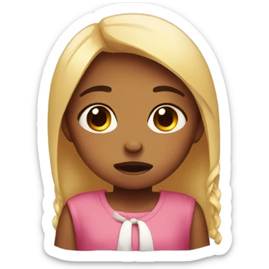 Girl crying and saying sorry  sticker