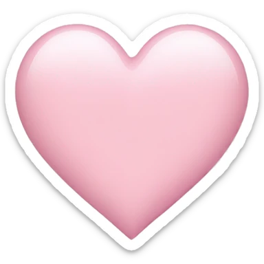 light pink heart  sticker