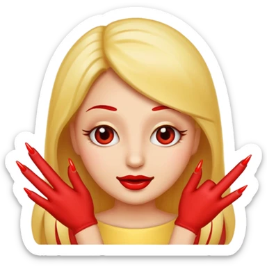 Sassy emoji with nails sticker
