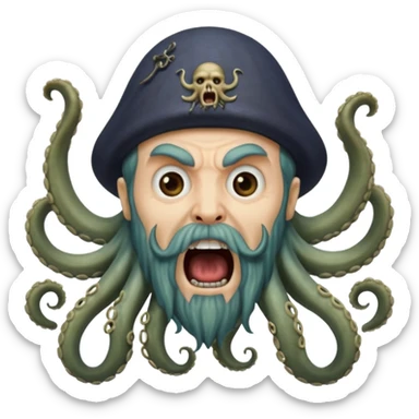 davy jones screaming sticker