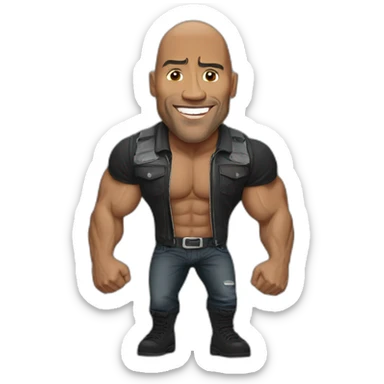 The rock qui fait un pouce en l'air sticker