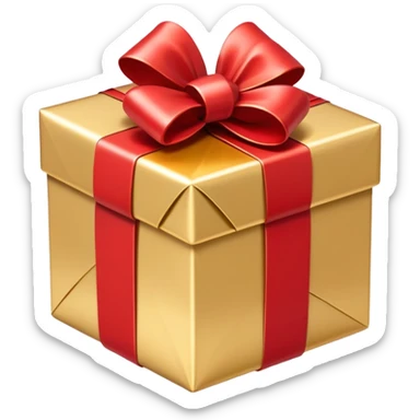 wrapped Christmas present sticker