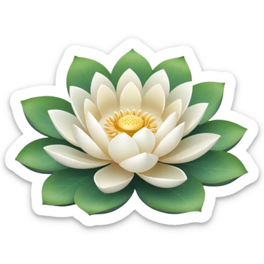 White lotus sticker