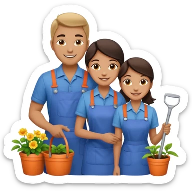 Housekeeping and gardener Couple sticker