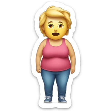 Person Trying  To Lose Weight sticker