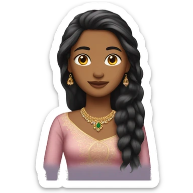 bangladesh princess long hair sticker